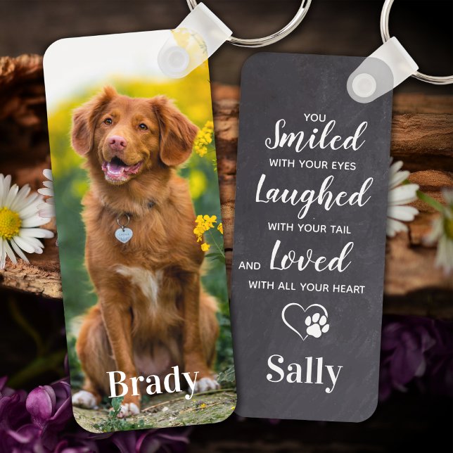 Pet Memorial Sympathy Poem Gift Pet Loss Photo  Key Ring (Creator Uploaded)