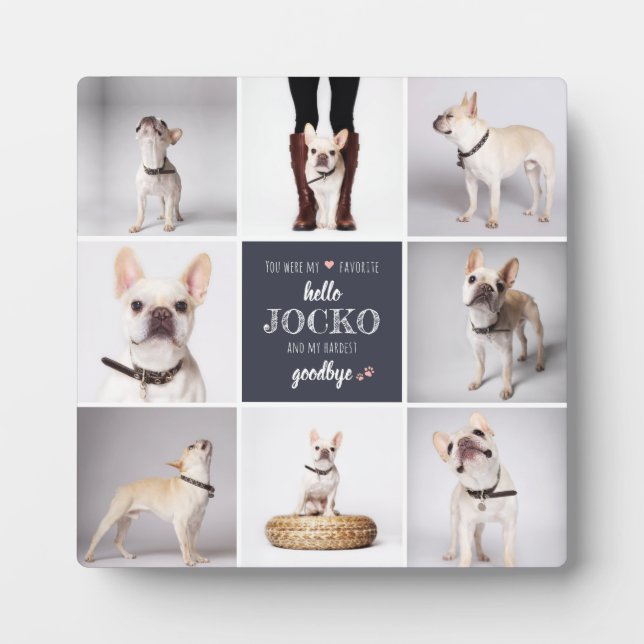 Pet Memorial Sympathy Quote Keepsake Photo Collage Plaque (Front)