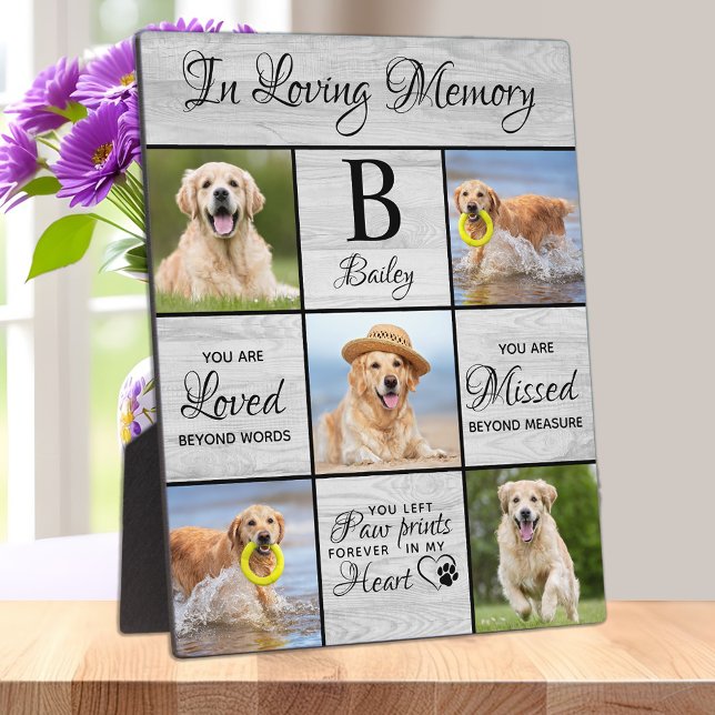 Pet Memorial Unique 5 Photo Pet Loss Keepsake Dog Plaque (Creator Uploaded)