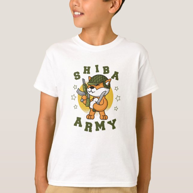 Pet military animal Shiba Army dog breed lovers T-Shirt (Front)