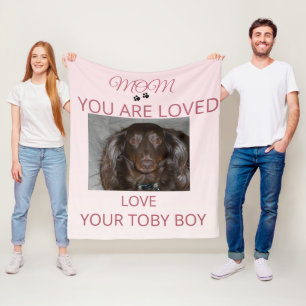 Pet Mom Heartfelt Photo Blanket Art