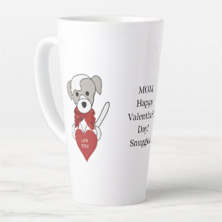 Pet Mother Valentine's Day Puppy Heart Latte Latte Mug