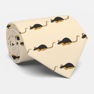 Pet Mouse. Black Tan. Tie
