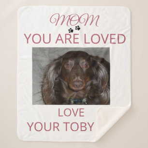 Pet Mum Heartfelt Photo Comfort Sherpa Blanket