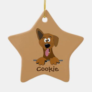 Pet Name Cartoon Mutt Personalized Dog Ornament