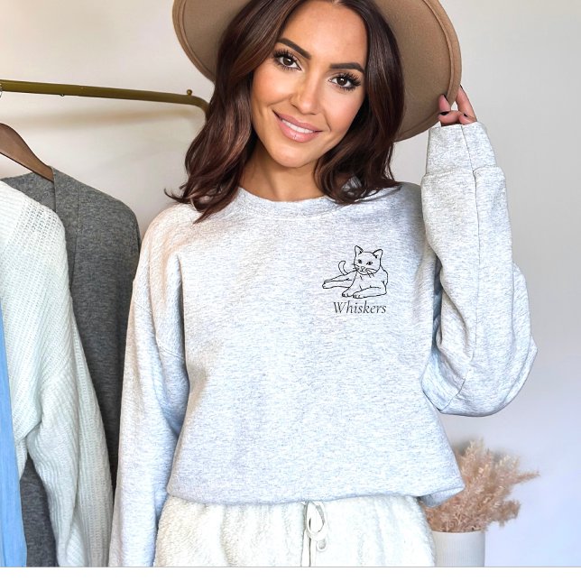 Pet Name Cat Art  Sweatshirt (Creator Uploaded)