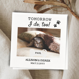 Pet Name Dog Cat Photo Wedding Rehearsal Dinner Napkin