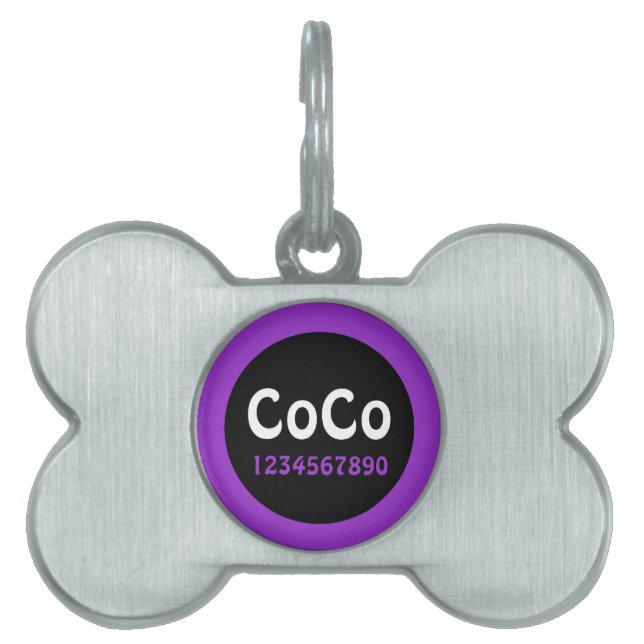 Pet name identification tag PERSONALIZE (Front)