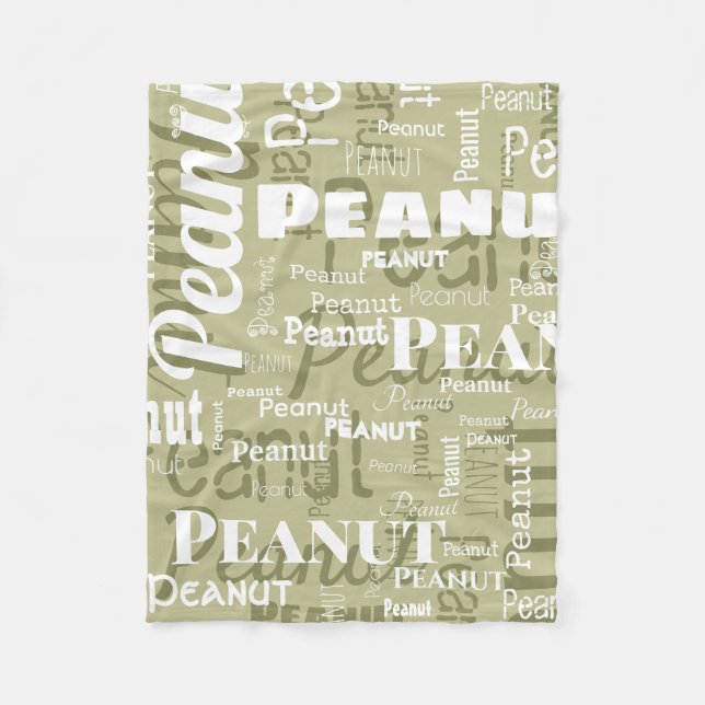 Pet Name Pattern Sage Green White Small Fleece Blanket (Front)