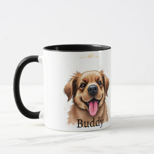 Pet Name Photo Mug Simple Modern Typography