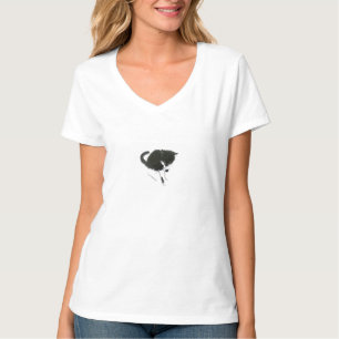 Pet Painting Black and White Cat T-Shirt