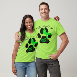 Pet Parent Lymphoma Awareness Paw Print Ribbon T-Shirt
