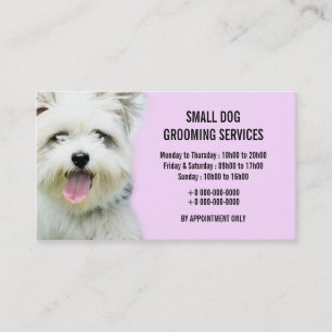 Pet parlour dog grooming Personalise Business Card