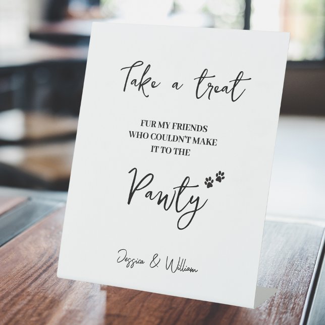 Pet Party Favour Wedding | Wedding Pet Treat Favou Pedestal Sign (Creator Uploaded)