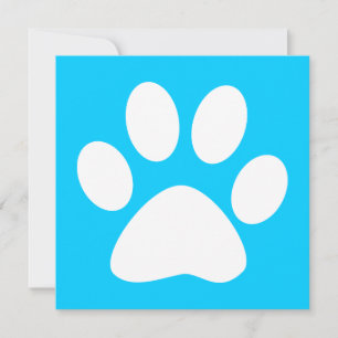 pet paw : colour customisable invitation