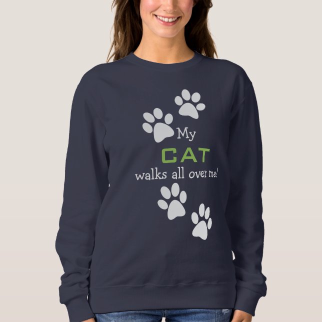 Pet Paw Prints Design Clothing Sweatshirt (Front)