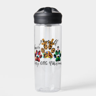 Pet Paws Have Yourself A Furry Little Christmas Water Bottle