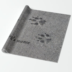 Pet Paws in Cement – Always There Wrapping Paper