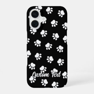 Pet Paws Pattern iPhone 16 Case