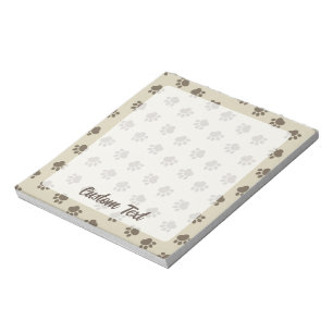 Pet Paws Pattern Notepad