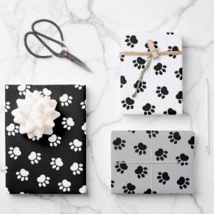 Pet Paws Pattern Wrapping Paper Sheets