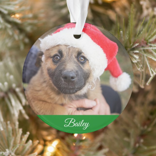 Pet Personalised Classic Pine Tree Christmas  Ornament (Tree)