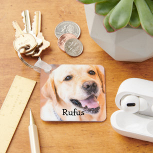 Pet Photo and Name Personalised Key Ring
