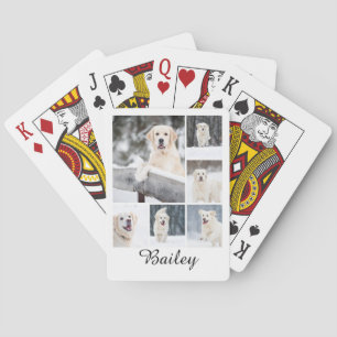 Pet Photo Collage Personalised Playing Cards