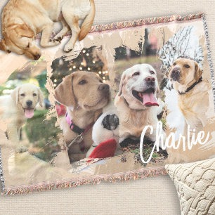 Pet Photo Collage Photo Journey Keepsak Cosy Decor Throw Blanket