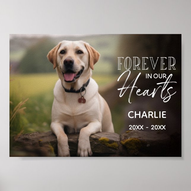 Pet Photo Custom Memorial Poster (Front)