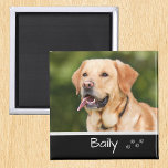Pet Photo Custom Personalise Magnet<br><div class="desc">This design was created though digital art. It may be personalised in the area provide or customising by choosing the click to customise further option and changing the name, initials or words. You may also change the text colour and style or delete the text for an image only design. Contact...</div>