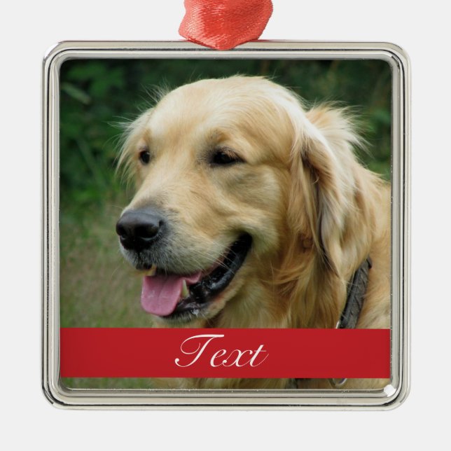 Pet Photo customisable Metal Tree Decoration (Front)