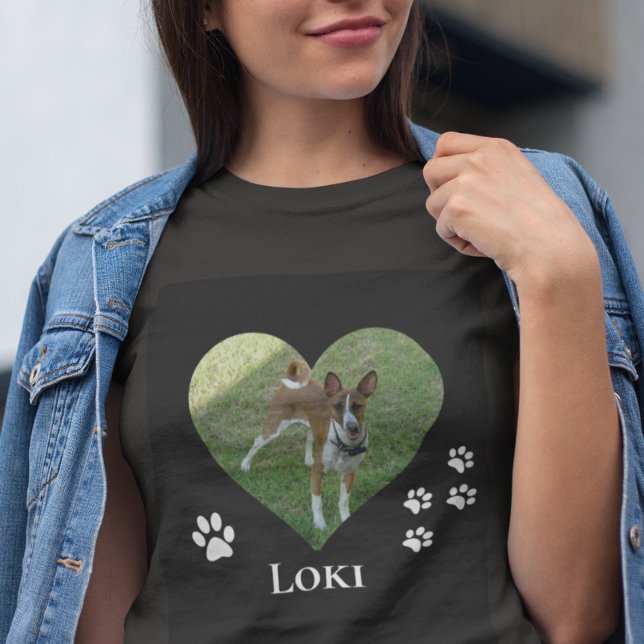 Pet Photo Customise Heart Photo T-Shirt (Creator Uploaded)