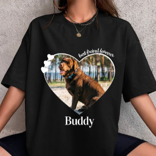 pet photo customize Heart custom dog name  T-Shirt