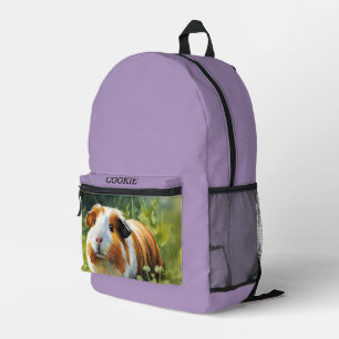 Pet Photo Cute Lilac Printed Backpack