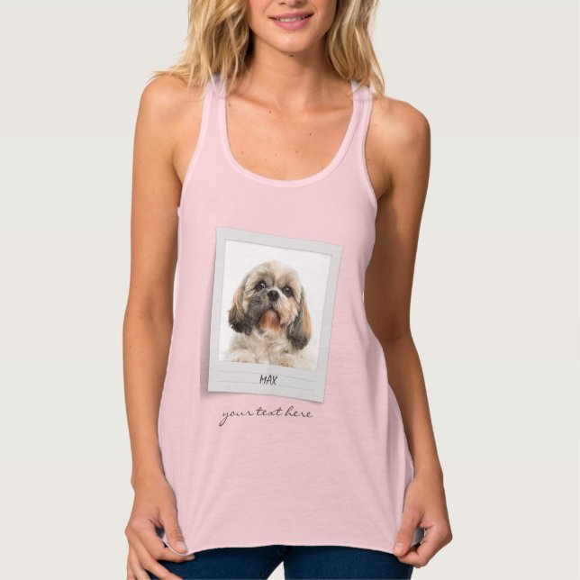 Pet Photo Frame Mum Birthday Personalised Singlet (Front)