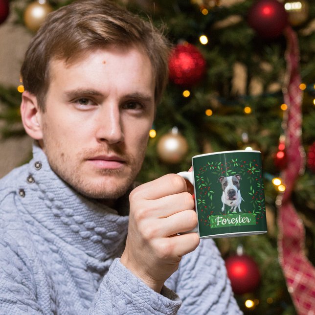 Pet photo holiday gift mug (Creator Uploaded)