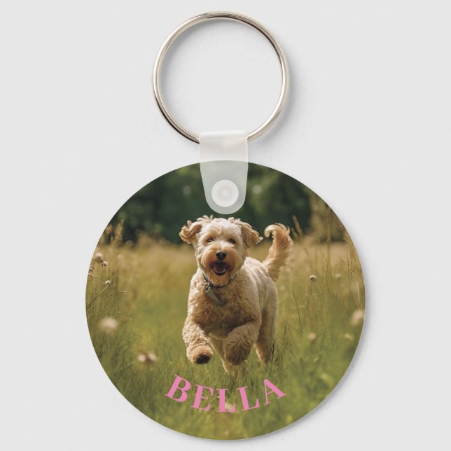 Pet Photo Keepsake Customisable Keychain (Front)