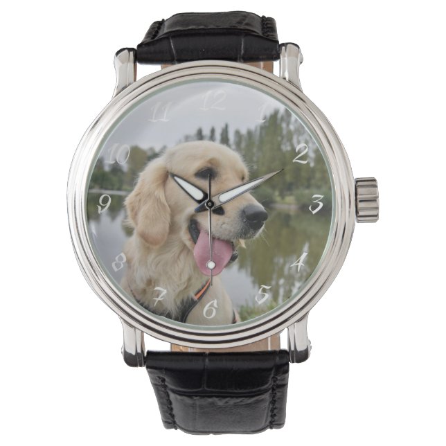 Pet Photo Keepsake Memorial Gift Watch (Front)