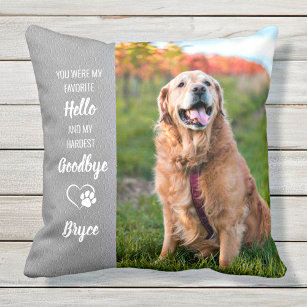 Pet Photo Memorial - Add Your Photo - Dog Photo Cushion