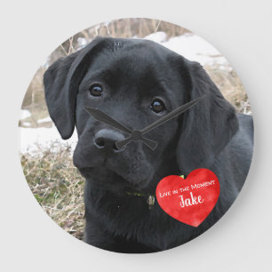 Pet Photo Memorial - Add Your Photo - Dog Photo Large Clock