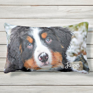Pet Photo Memorial - Add Your Photo - Dog Photo Lumbar Cushion