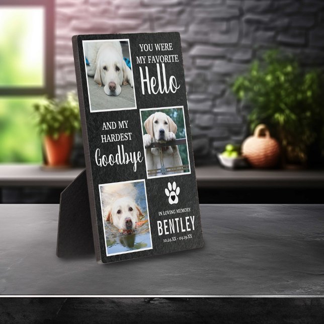 Pet Photo Memorial Dog Keepsake | Pet Loss Plaque (Creator Uploaded)