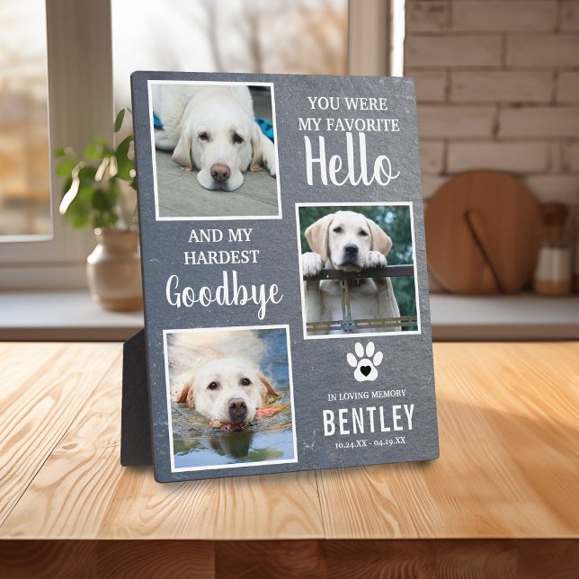 Pet Photo Memorial Dog Keepsake | Pet Loss Plaque (Creator Uploaded)