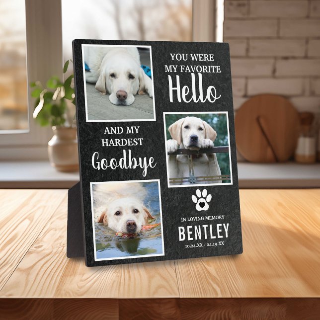 Pet Photo Memorial Dog Keepsake | Pet Loss Plaque (Creator Uploaded)