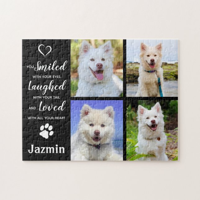 Pet Photo Memorial - Dog Sympathy Quote - Pet Loss Jigsaw Puzzle (Horizontal)