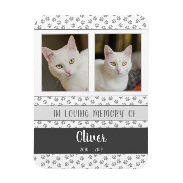 Pet Photo Memorial Personalised Flexible Magnet (Vertical)