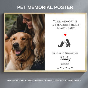 Pet Photo Memorial  Pet Loss Quote Personalised Poster