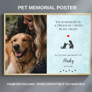 Pet Photo Memorial  Pet Loss Quote Personalised Poster