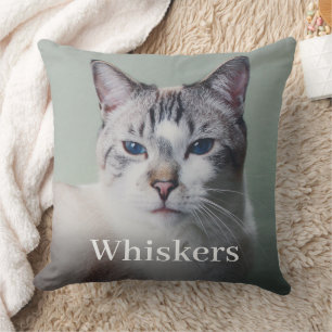 Pet Photo Name Cat Keepsake Cushion